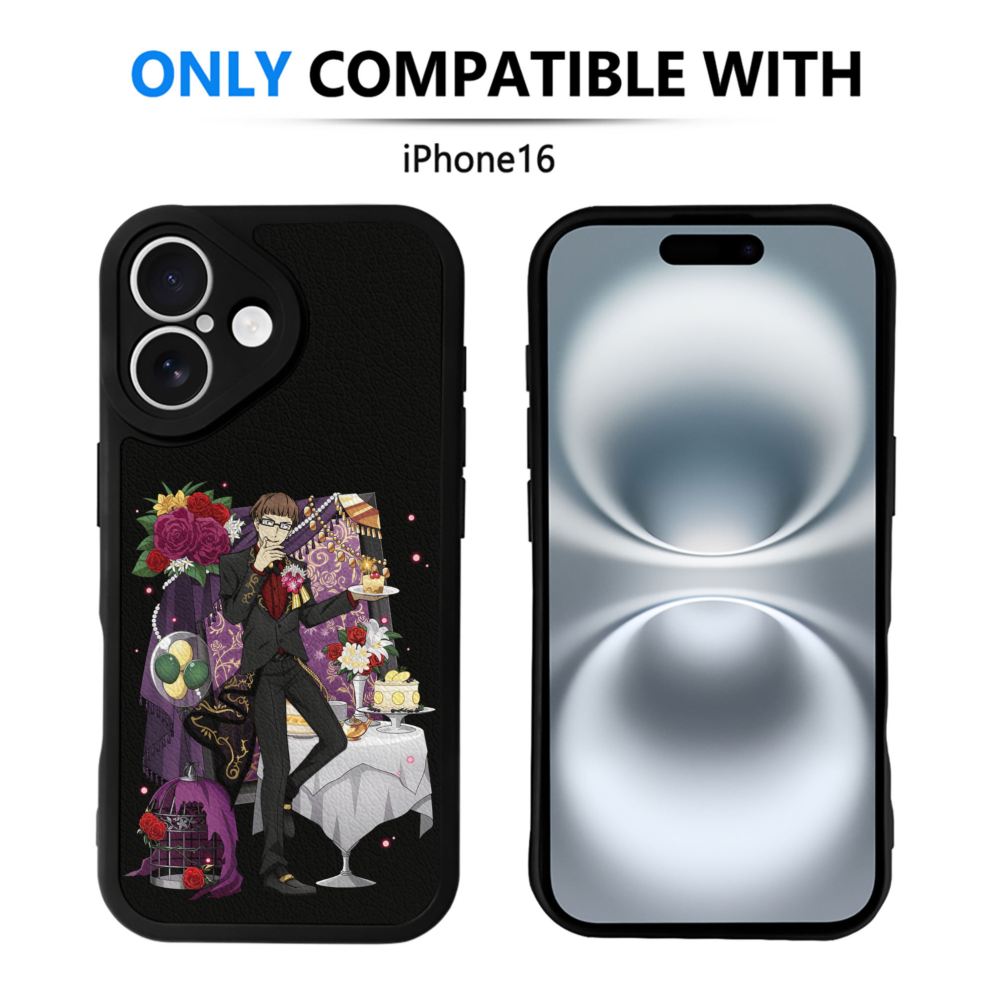 （画像用） 文豪ストレイドッグス Bungo Stray Dogs 【iPhone 16シリーズ対応】シリコンスマホケース（レザー調） 材質：シリコン